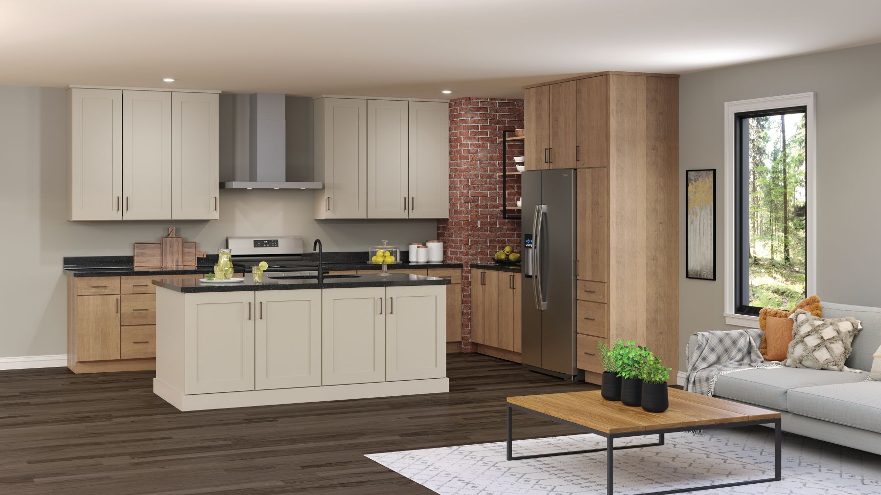 Kitchen Island with Sink Medallion at Menards